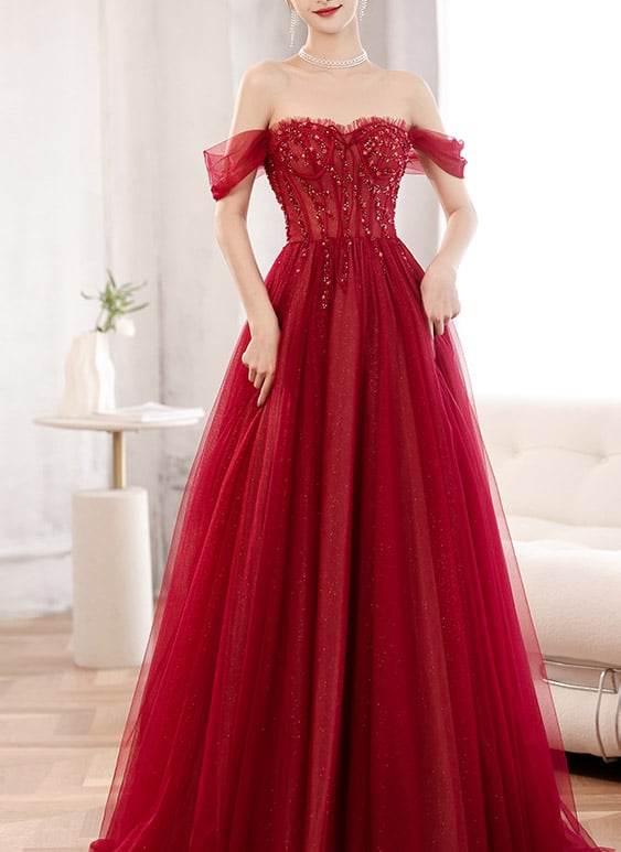 Carmen Abendkleid in Rot