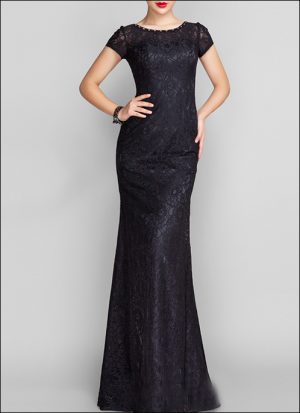 Schwarzes Abendkleid AB260