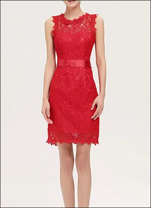 Rotes Spitzenkleid CD180