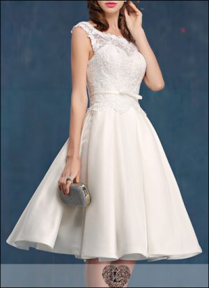 60er Jahre Vintage Brautkleid mit Spitze-0