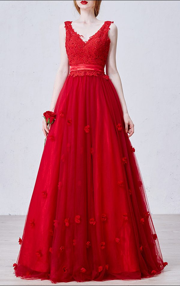 Rotes Brautkleid WD115