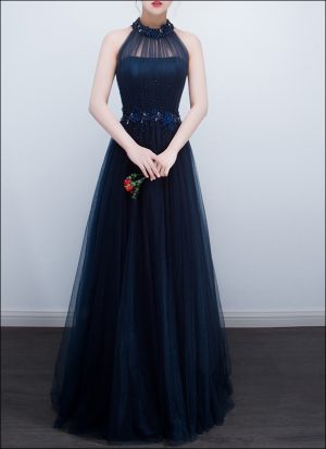 Hochgeschlossenes Abendkleid AB250