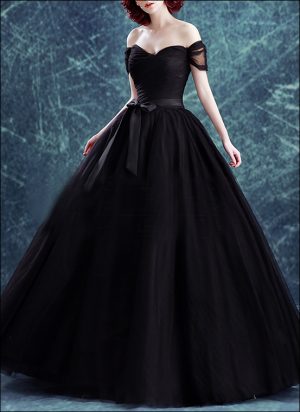 Schwarzes Abendkleid Ballkleid