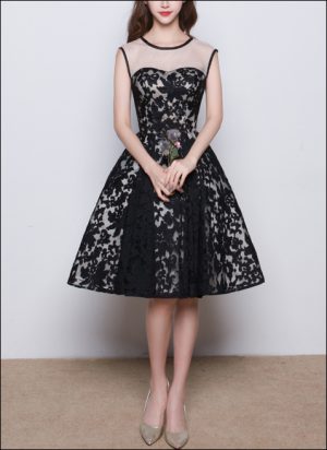 Schwarzes Cocktailkleid CD690