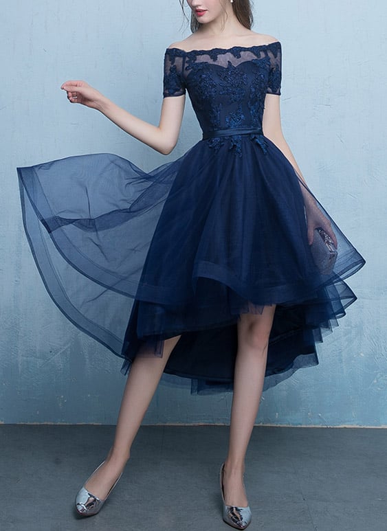 Vokuhila kleid mit Stufenrock