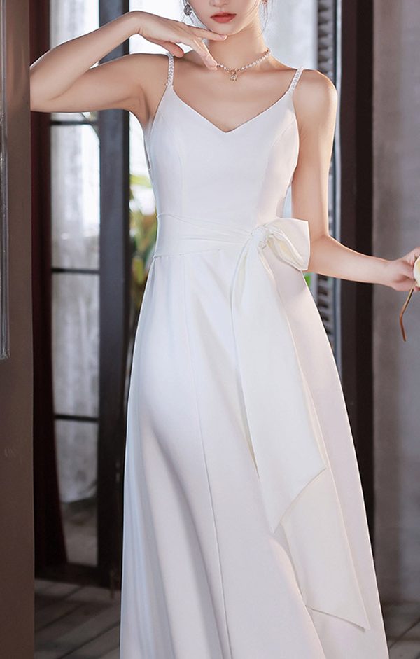 Satin Brautkleid für Standesamt