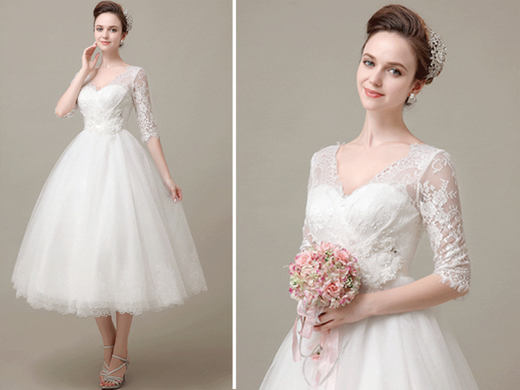 50er Jahre Brautkleid mit schwingendem Tüllrock und Spitze – Vintage Hochzeitslook im Retro-Stil