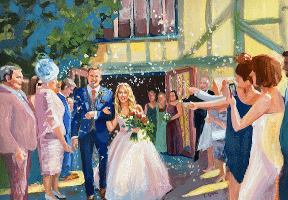 Hochzeitsmalerei und Live Malerei