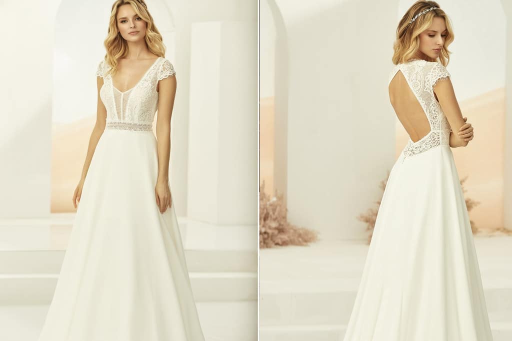 Brautkleid to go – schlichtes A-Linie Kleid zum Sofort-Mitnehmen im LAFANTA Brautmodengeschäft