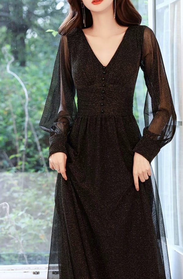 Schwarzes Brautkleid für Standesamt