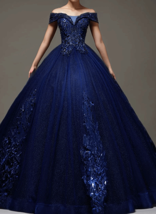 Brautkleid dunkelblau