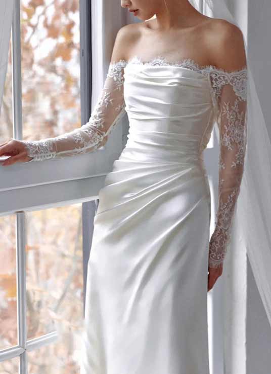 Mermaid Satin Brautkleid